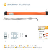 3T Markisenmotor mit elektronischen Endschaltern 30Nm inkl. Adaptersatz Typ: 3T45-30B / 70mm rund