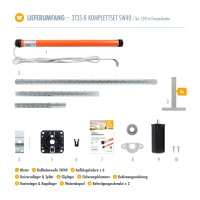 Rollladenmotor 3T35-B Komplettset SW40 + Steuerung + Rollladenwelle + Zubehör bis 1,90m ohne Steuerung